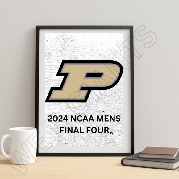 PURDUE 2024 NCAA Men's Final Four 11 x 17 Art Print- Basketball, March Madness - Picture 1 of 2